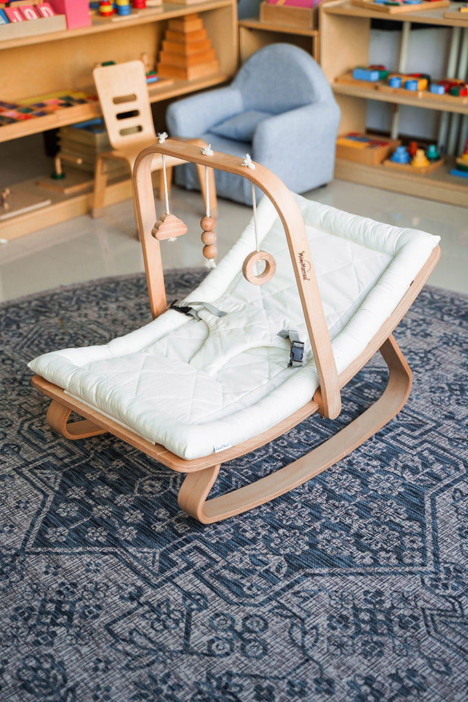 Wooden Baby Rocker With Gym 3