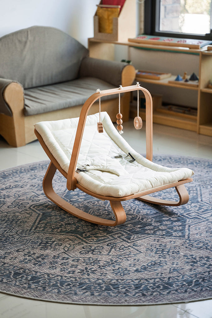 Wooden Baby Rocker With Gym 2